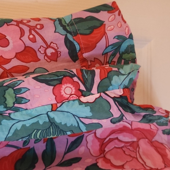 Talbots Button Front Shirt 1X Plus Floral Cotton Lightweight ASO Sweet Magnolias - Picture 5 of 9